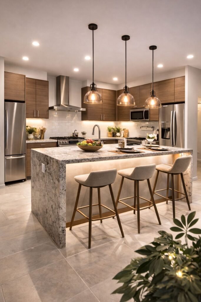 Cocina Tipo Industrial con Granito